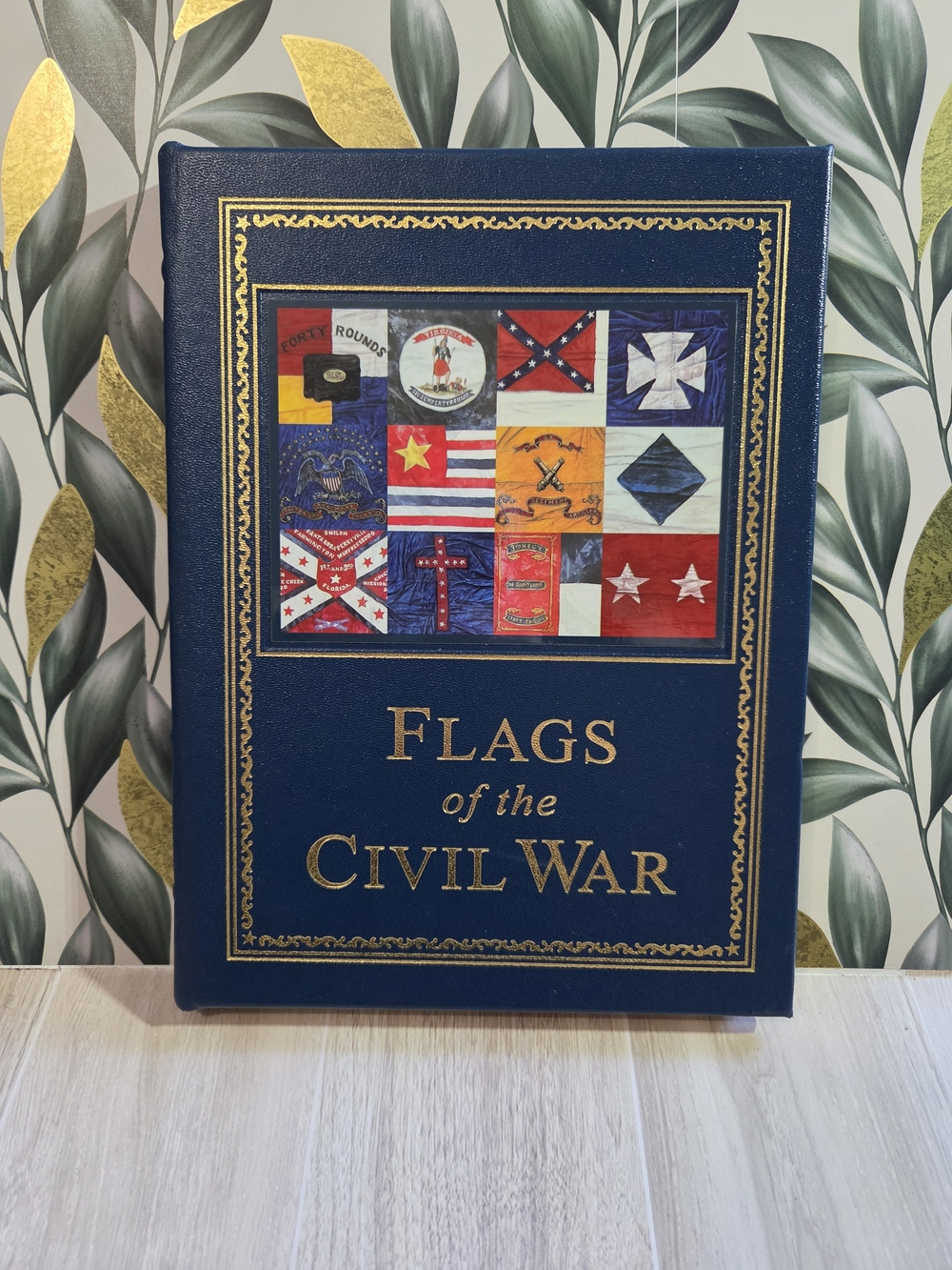 Flags of the Civil War Philip Katcher Deluxe Gilt Leatherette Hardcover Book